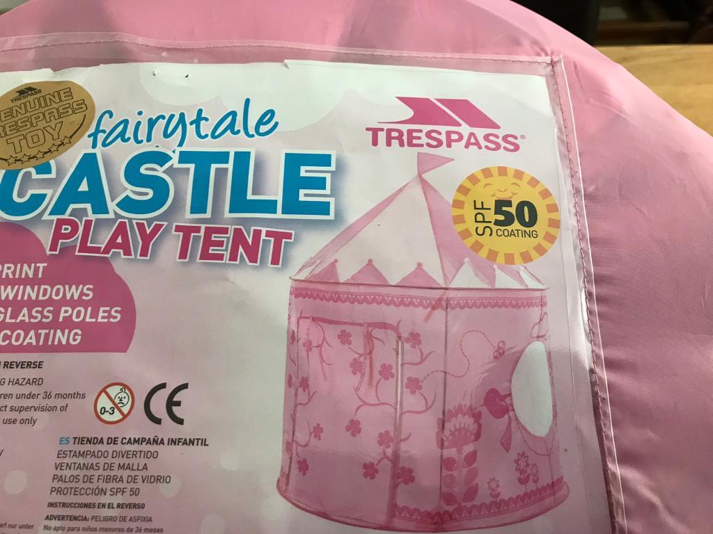 trespass fairytale castle play tent